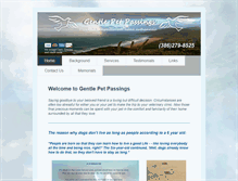 Tablet Screenshot of gentlepetpassings.com